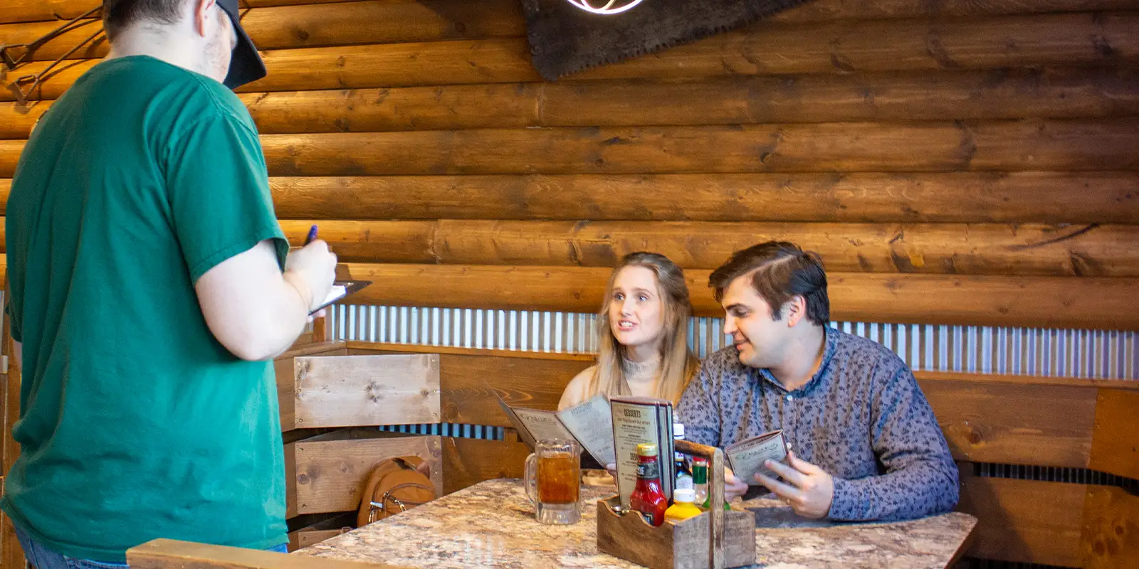 Grazers Restaurant couple ordering food