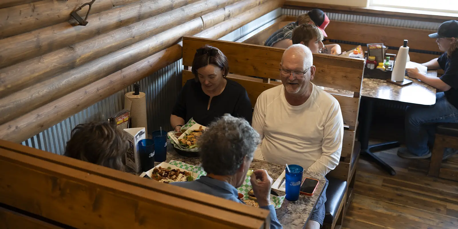 Grazers Restaurant group enjoying their meal